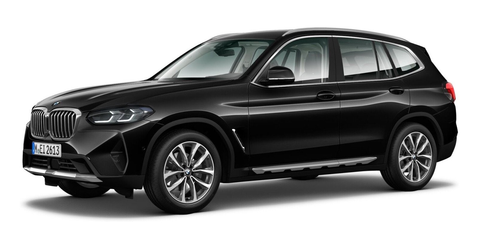 BMW X3 xDrive 20i in Schwarz von vorne BMW X3 xDrive 20i in Schwarz von vorne