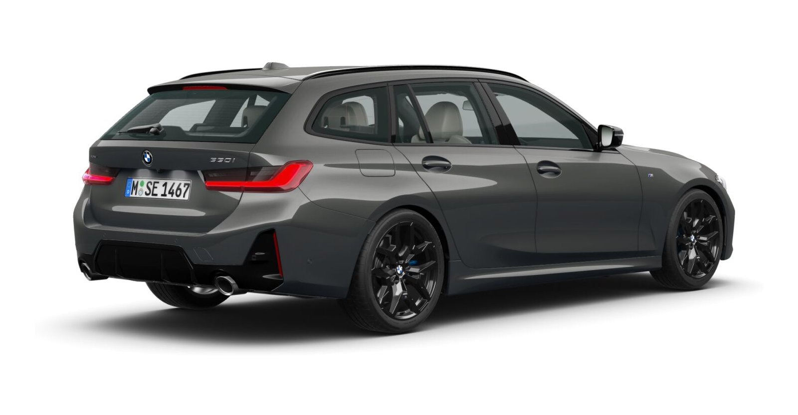 BMW BMW 3er in Grau von hinten BMW BMW 3er in Grau von hinten