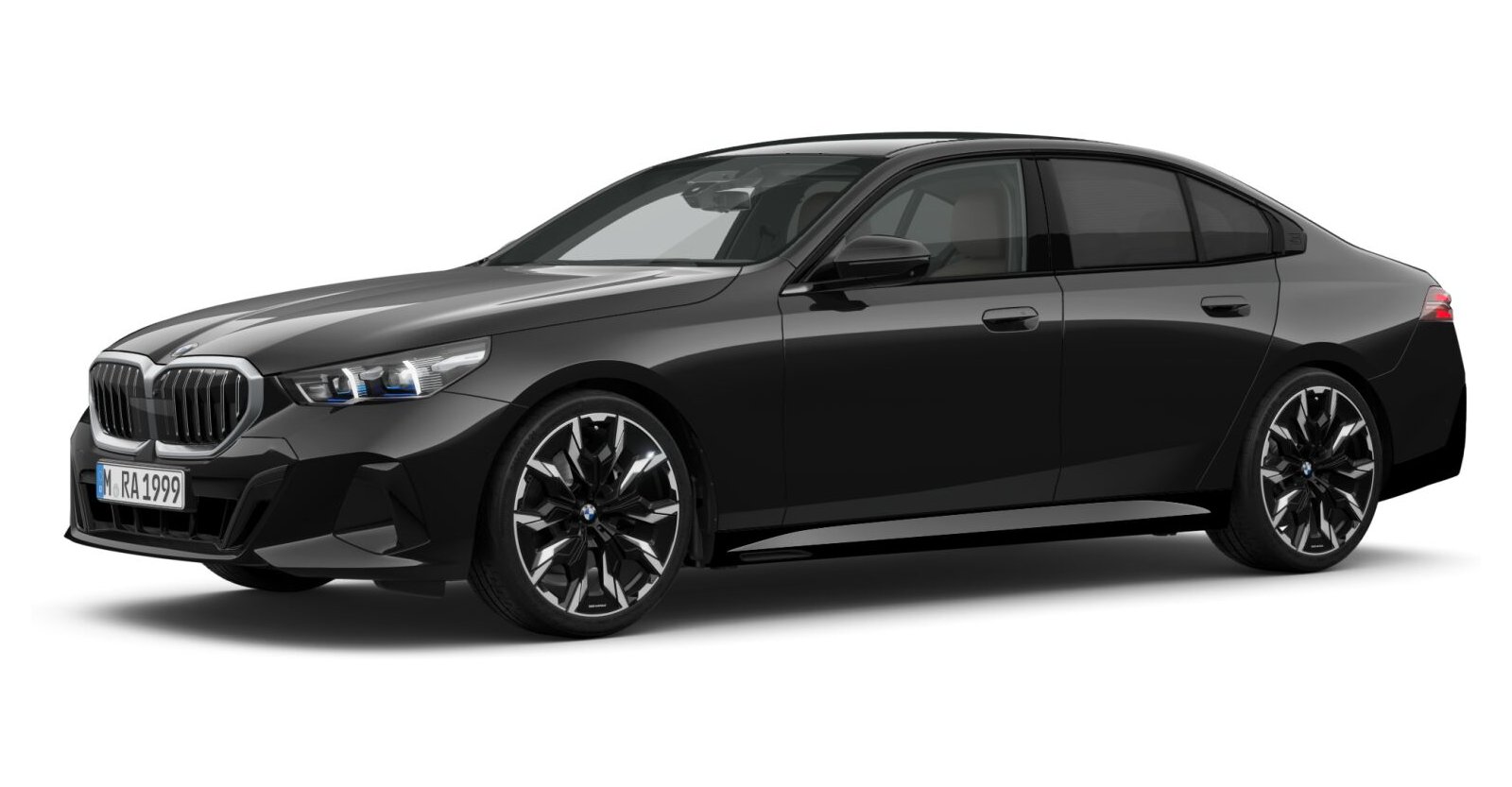 BMW 540d xDrive Limousine in Schwarz von vorne