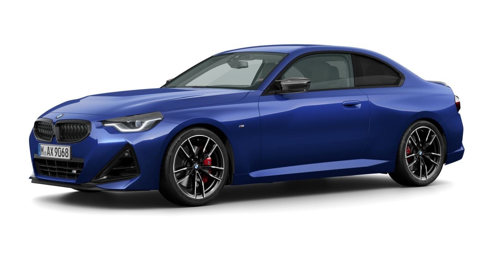BMW M240i xDrive Coupe in Blau von vorne