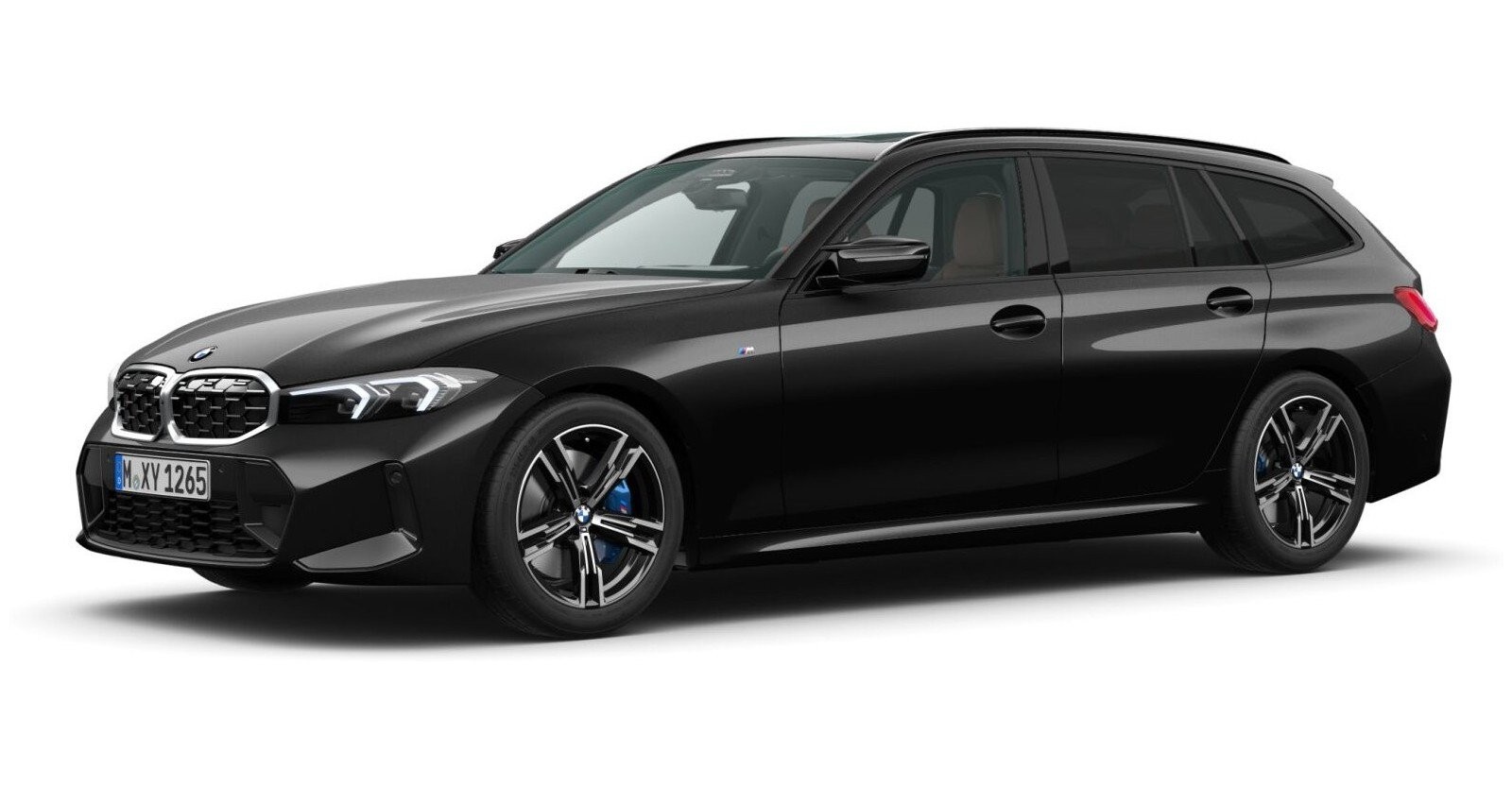 BMW BMW 3er in Schwarz von vorne BMW BMW 3er in Schwarz von vorne