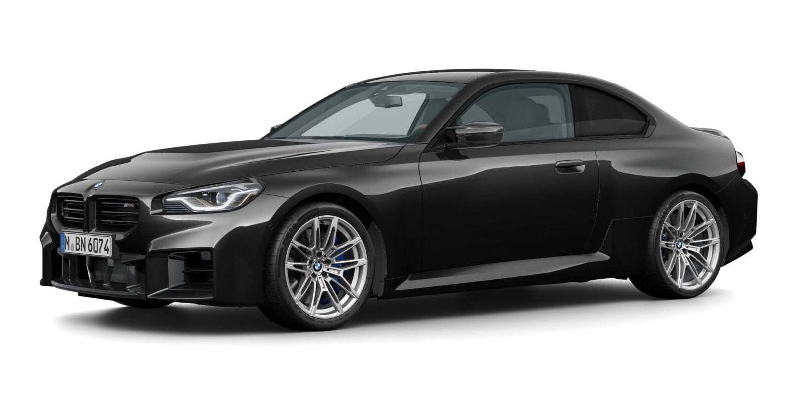 BMW M2 Coupé in Schwarz von vorne BMW M2 Coupé in Schwarz von vorne