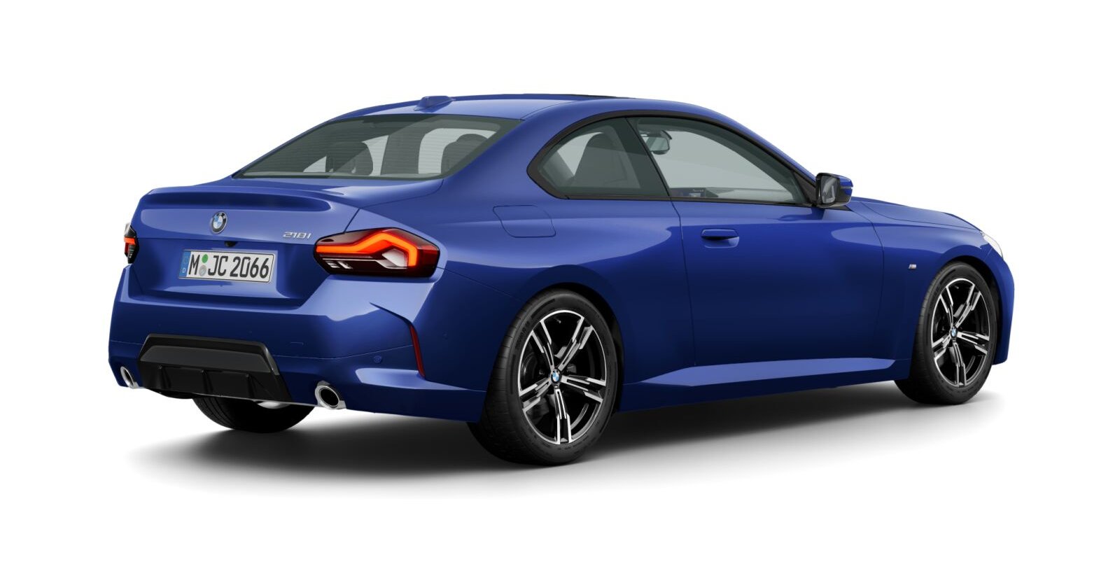 BMW BMW 2er in Blau von hinten