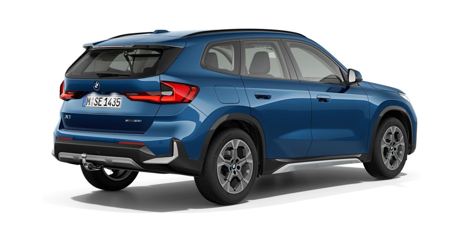 BMW BMW X in Blau von hinten BMW BMW X in Blau von hinten