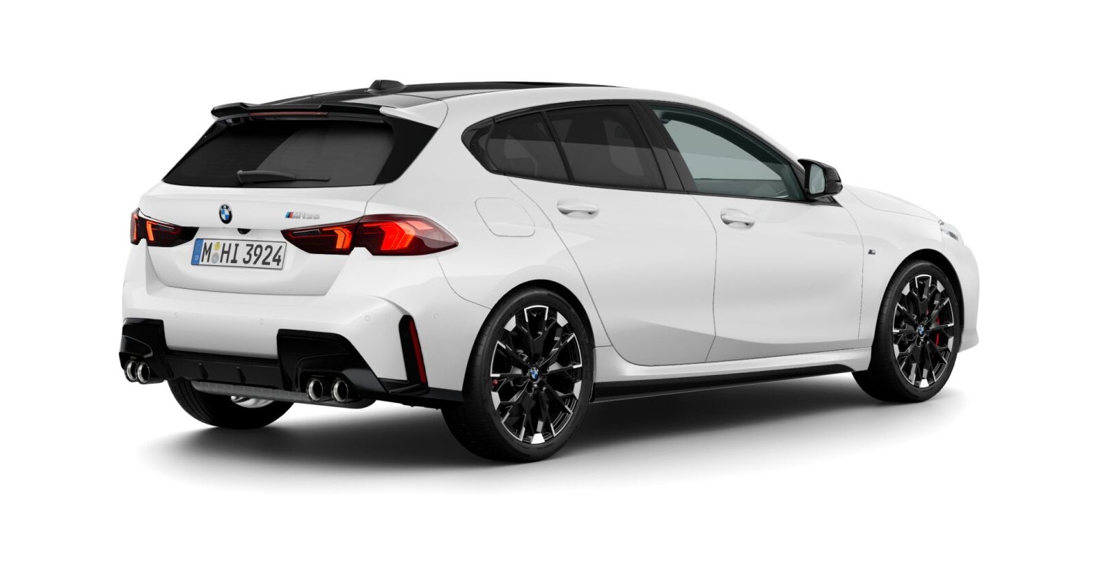 BMW BMW 1er in Weiß von hinten BMW BMW 1er in Weiß von hinten