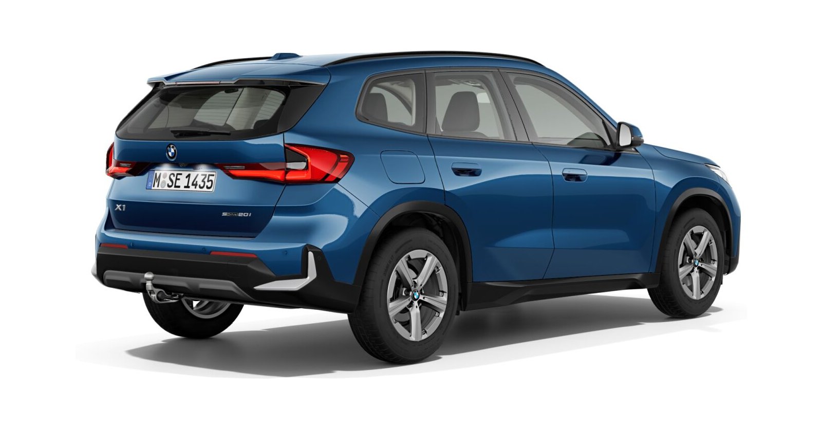 BMW BMW X in Blau von hinten BMW BMW X in Blau von hinten