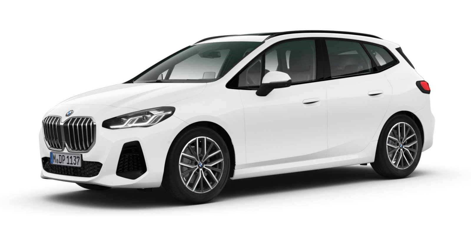 BMW 220i Active Tourer in Weiß von vorne