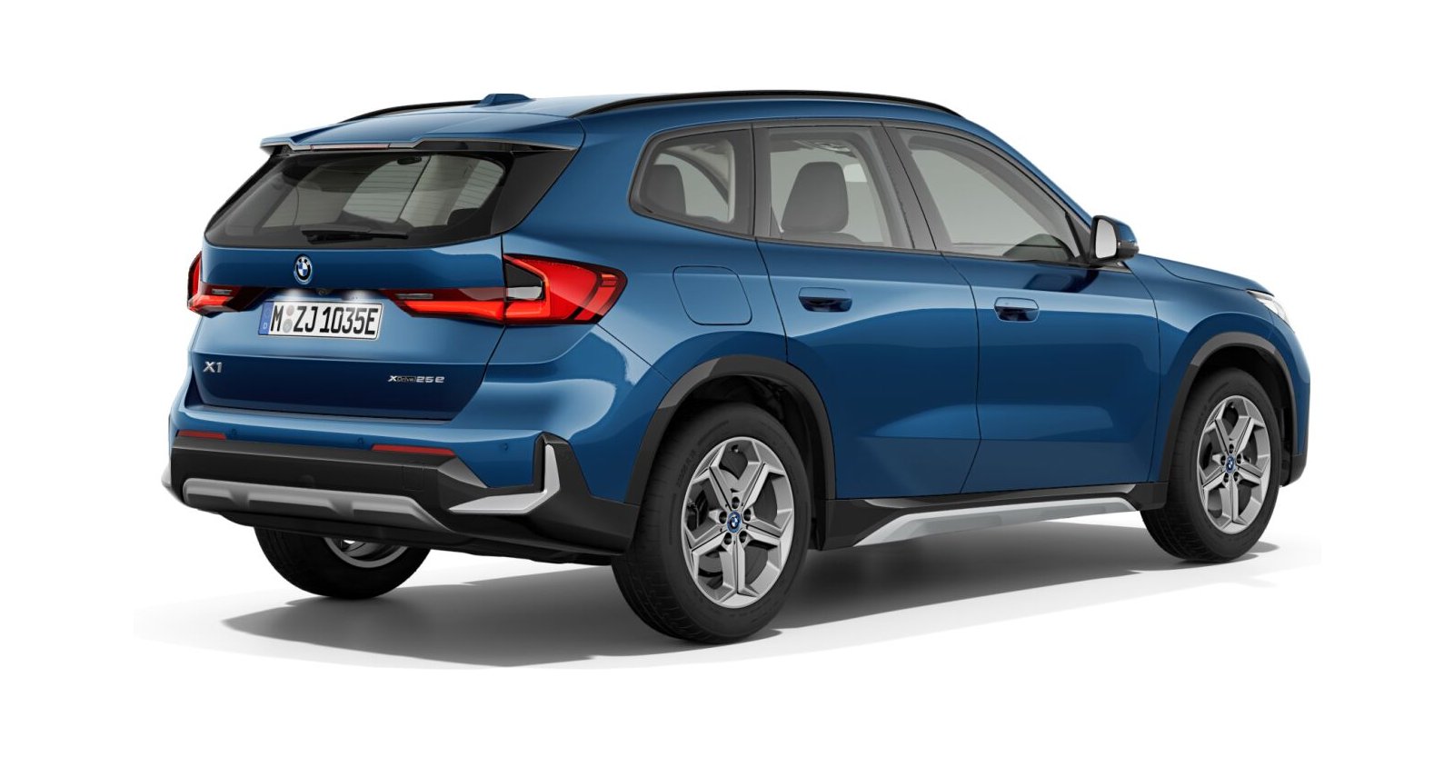 BMW BMW X in Blau von hinten