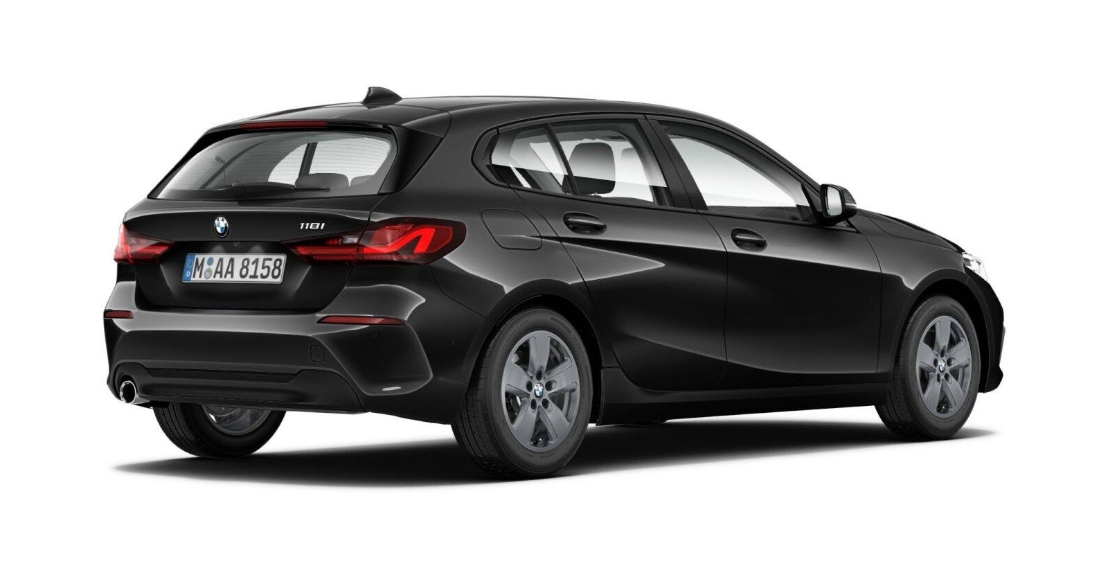 BMW BMW 1er in Schwarz von hinten BMW BMW 1er in Schwarz von hinten