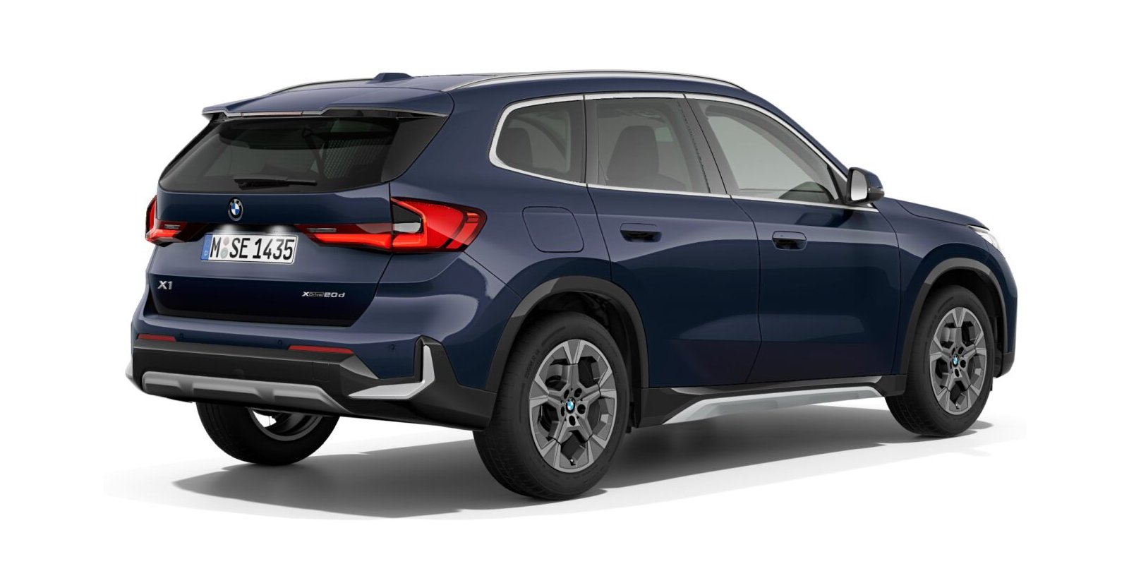 BMW BMW X in Blau von hinten BMW BMW X in Blau von hinten