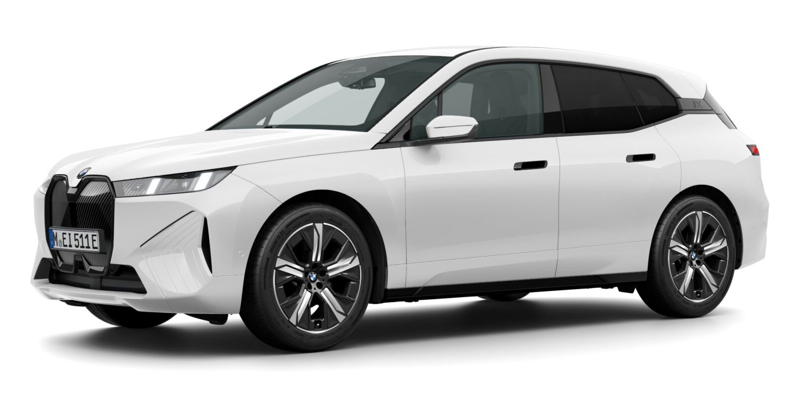 BMW iX xDrive45 in Weiß von vorne BMW iX xDrive45 in Weiß von vorne