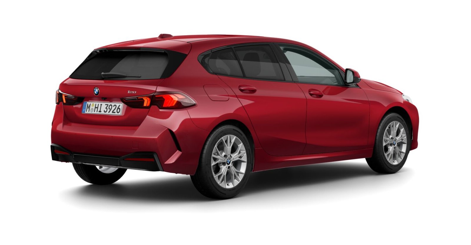 BMW BMW 1er in Rot von hinten BMW BMW 1er in Rot von hinten