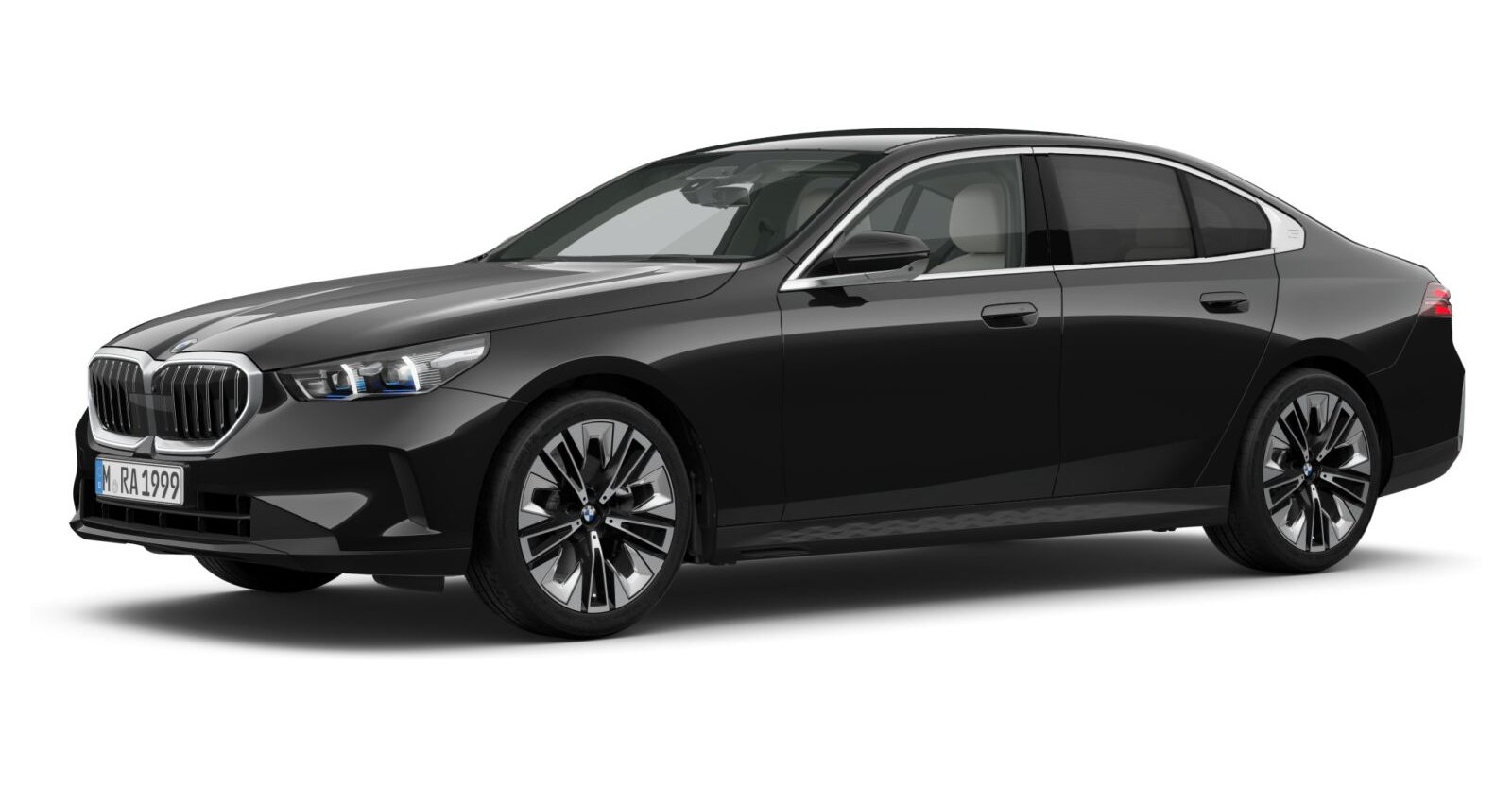 BMW BMW 5er in Schwarz von vorne BMW BMW 5er in Schwarz von vorne