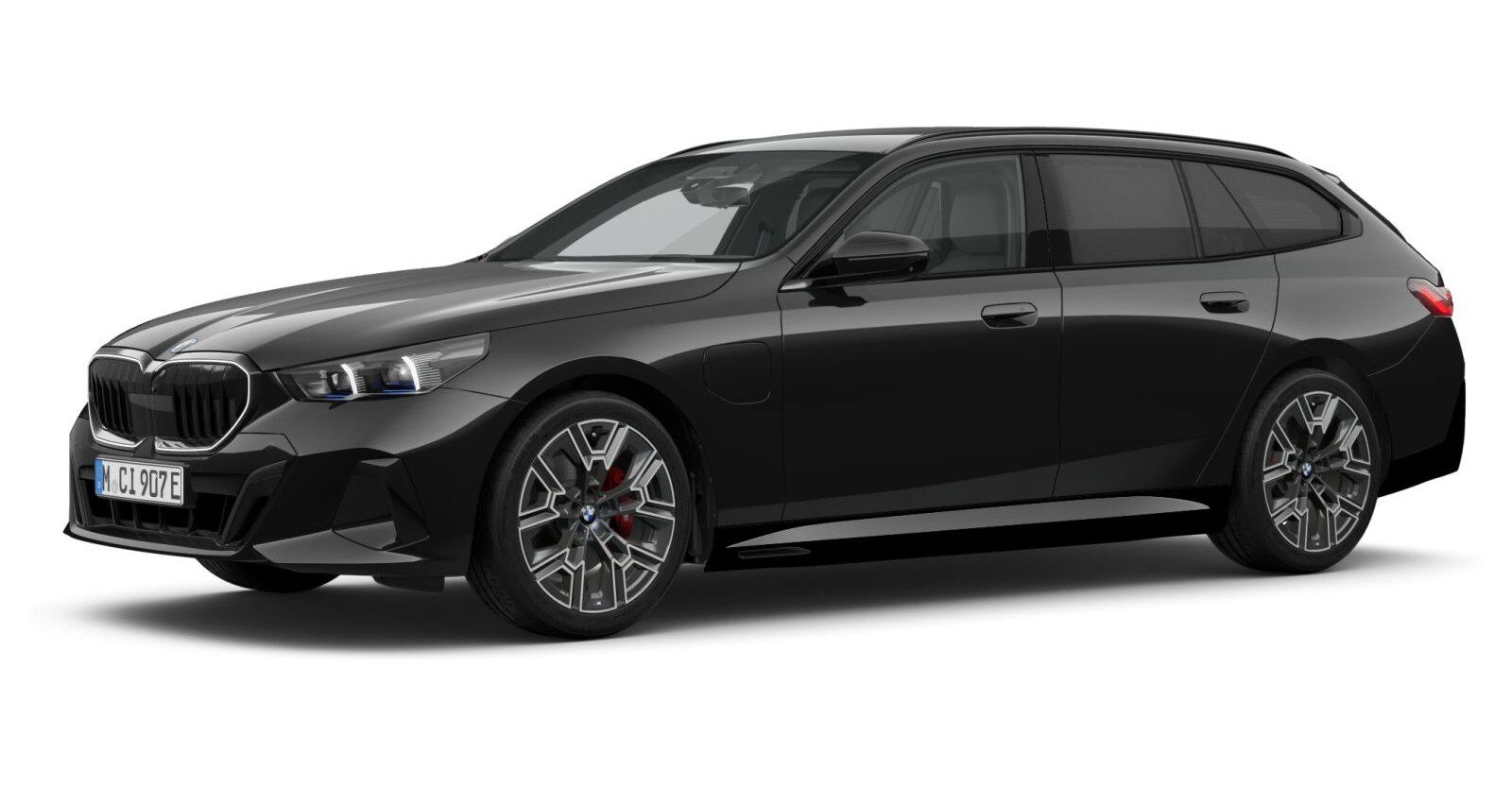 BMW BMW 5er in Schwarz von vorne