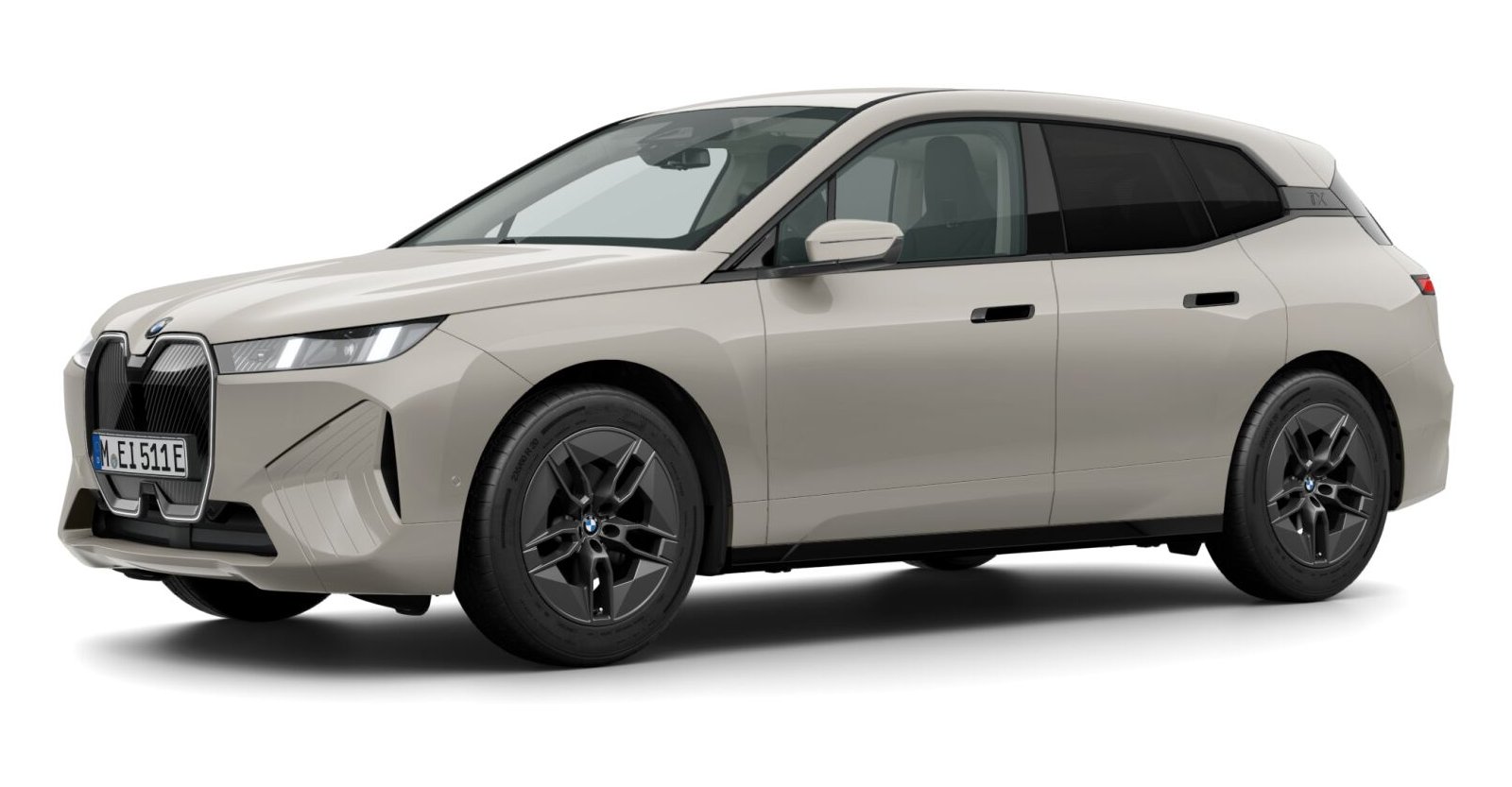 BMW iX xDrive45 in Grau von vorne BMW iX xDrive45 in Grau von vorne