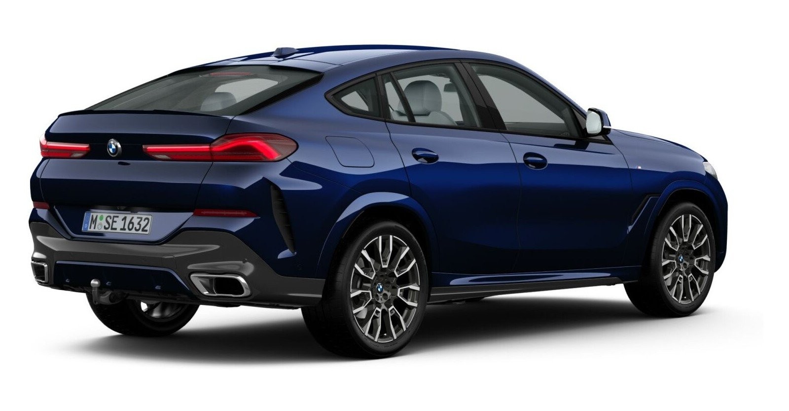BMW BMW X in Blau von hinten BMW BMW X in Blau von hinten