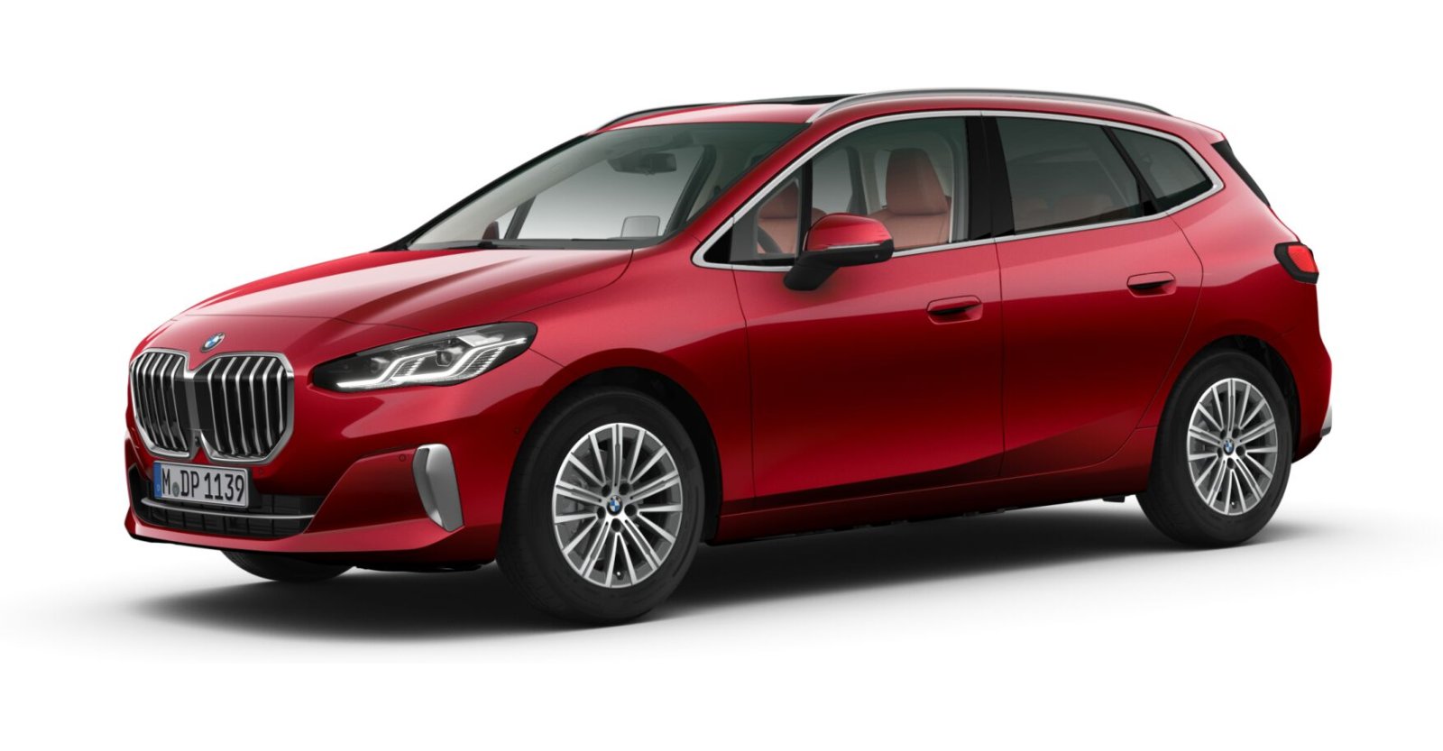 BMW 220d Active Tourer in Rot von vorne BMW 220d Active Tourer in Rot von vorne