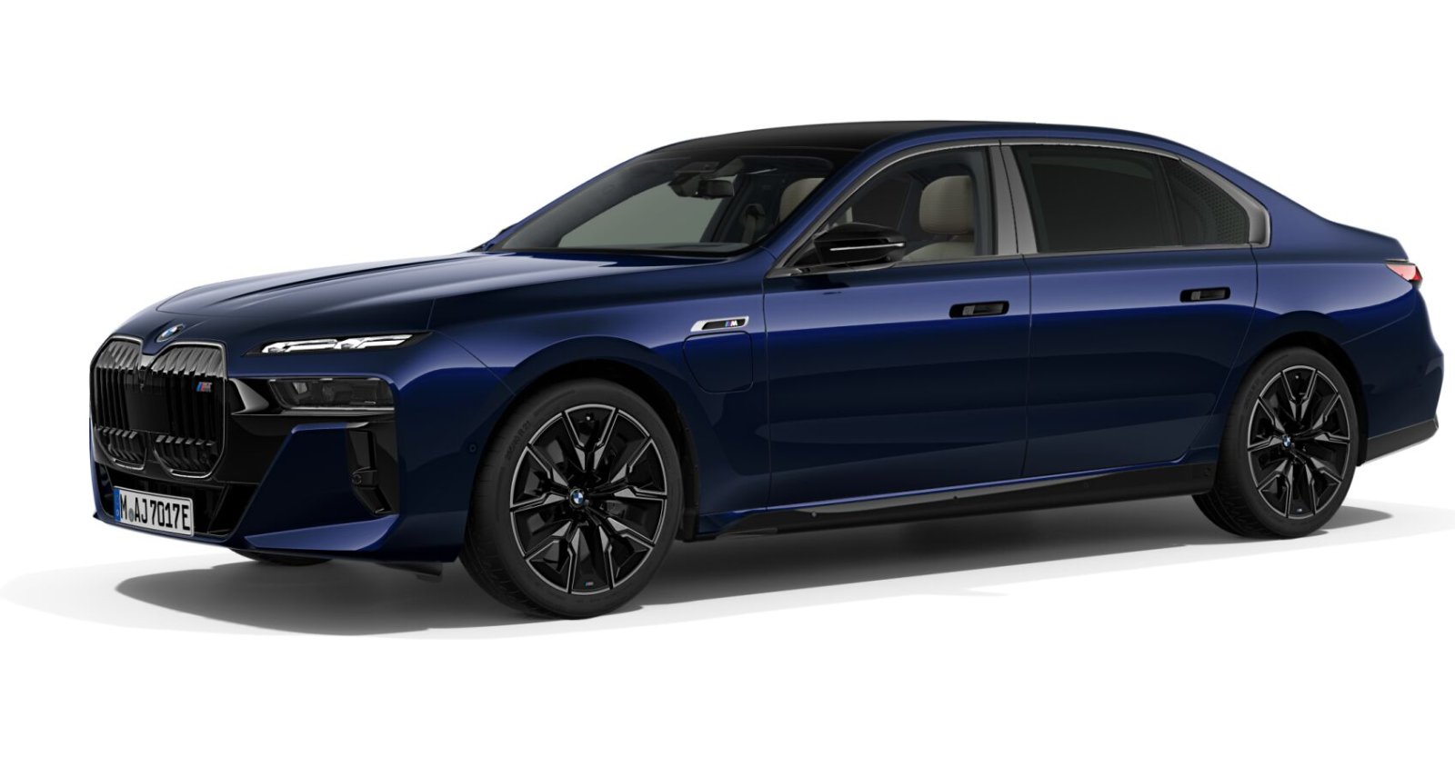 BMW BMW 7er in Blau von vorne