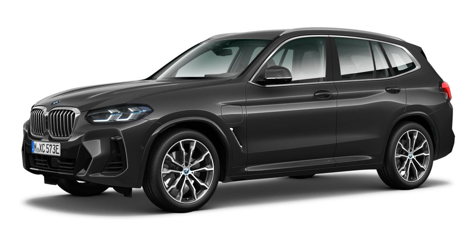 BMW X3 xDrive 30e in Grau von vorne