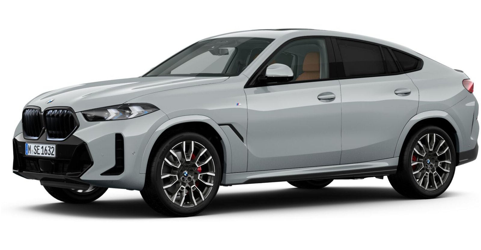 BMW X6 xDrive40d in Grau von vorne