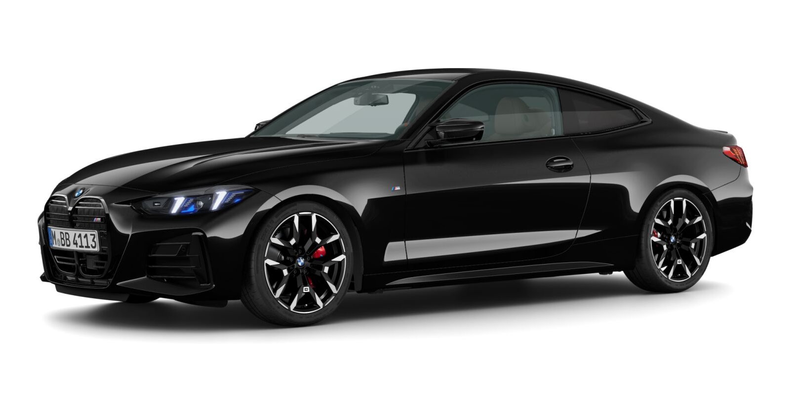 BMW M440i xDrive Coupé in Schwarz von vorne BMW M440i xDrive Coupé in Schwarz von vorne