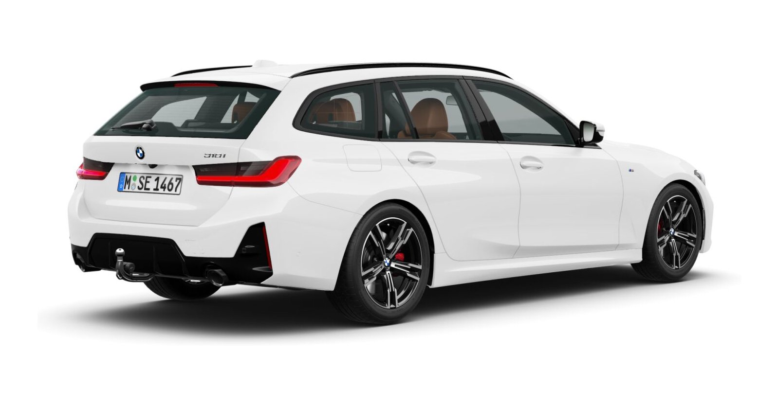 BMW BMW 3er in Weiß von hinten