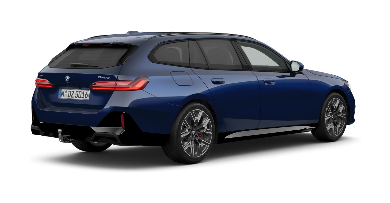 BMW BMW 5er in Blau von hinten