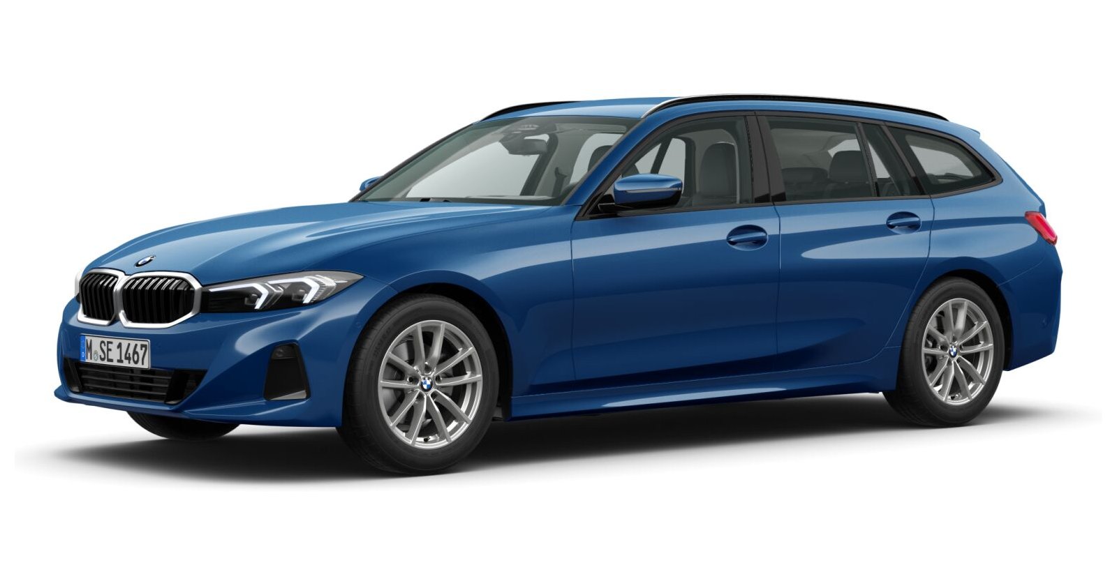 BMW BMW 3er in Blau von vorne BMW BMW 3er in Blau von vorne