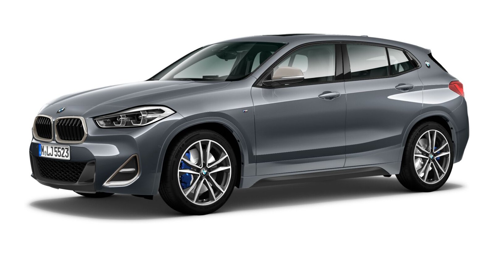 BMW X2 M35i in Grau von vorne