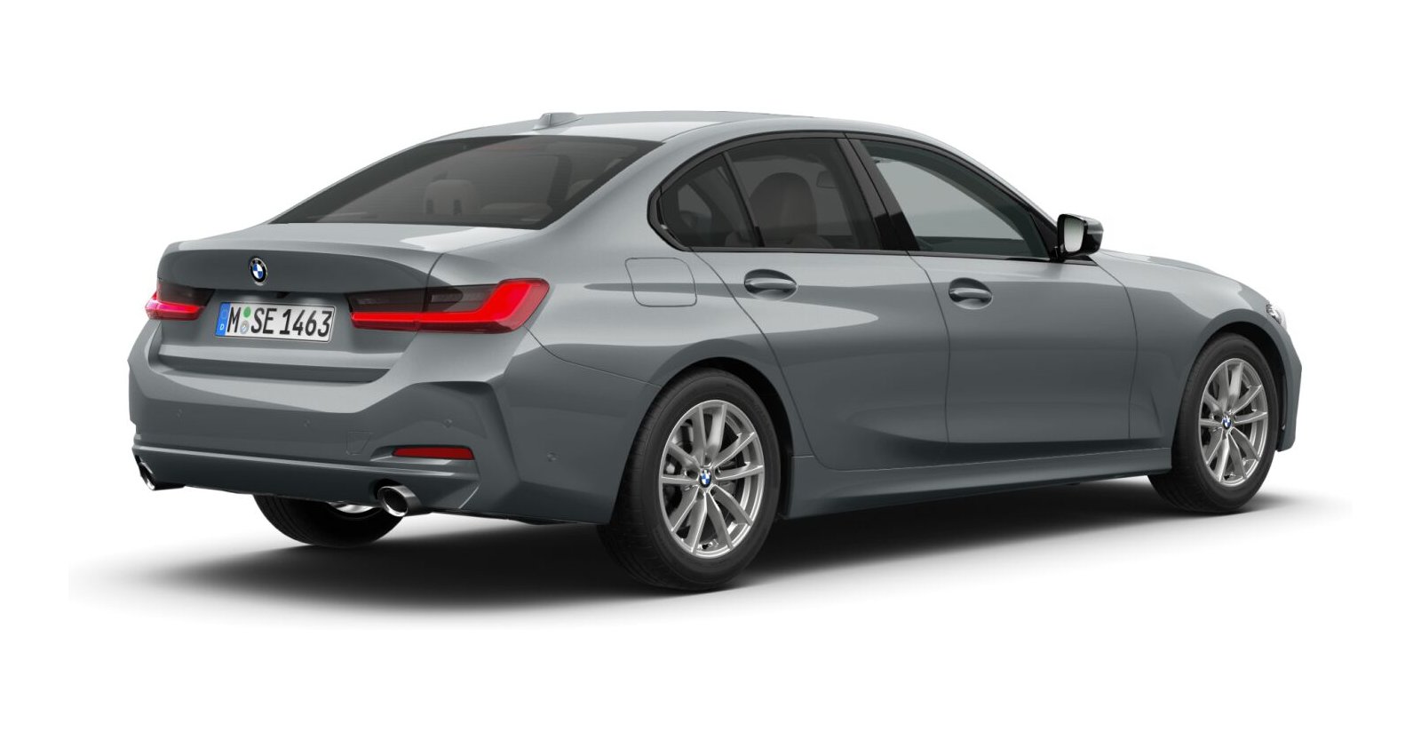 BMW BMW 3er in Grau von hinten BMW BMW 3er in Grau von hinten