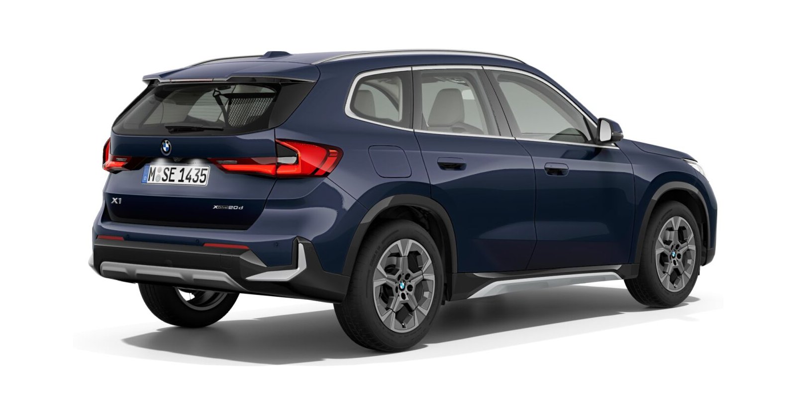 BMW BMW X in Blau von hinten