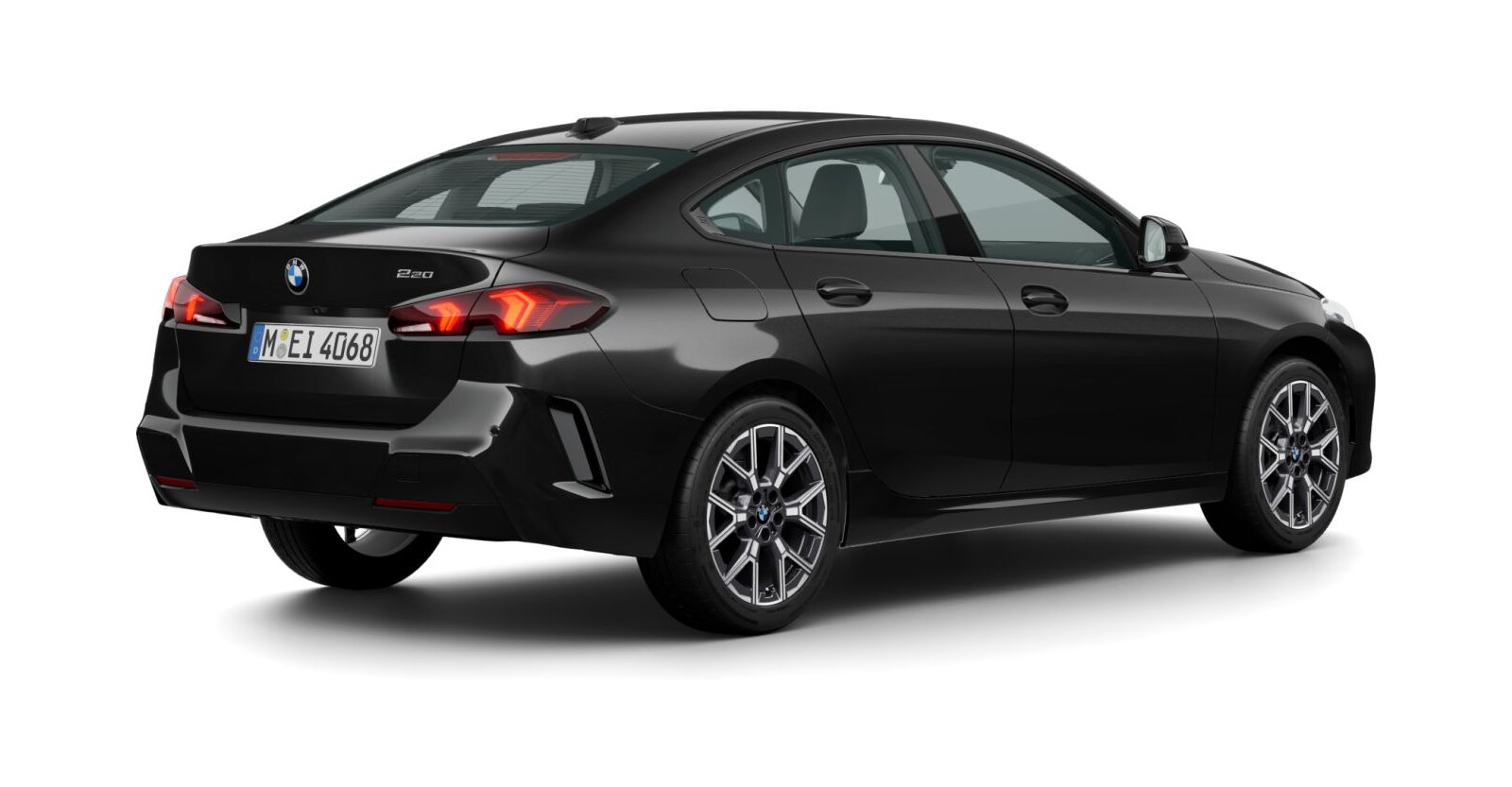 BMW BMW 2er in Schwarz von hinten