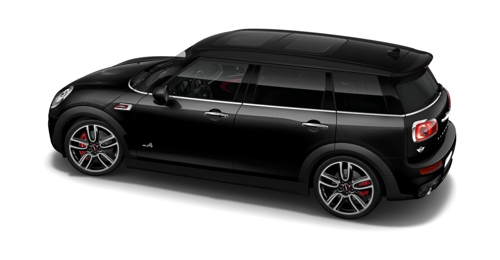 MINI MINI Clubman in Schwarz von hinten