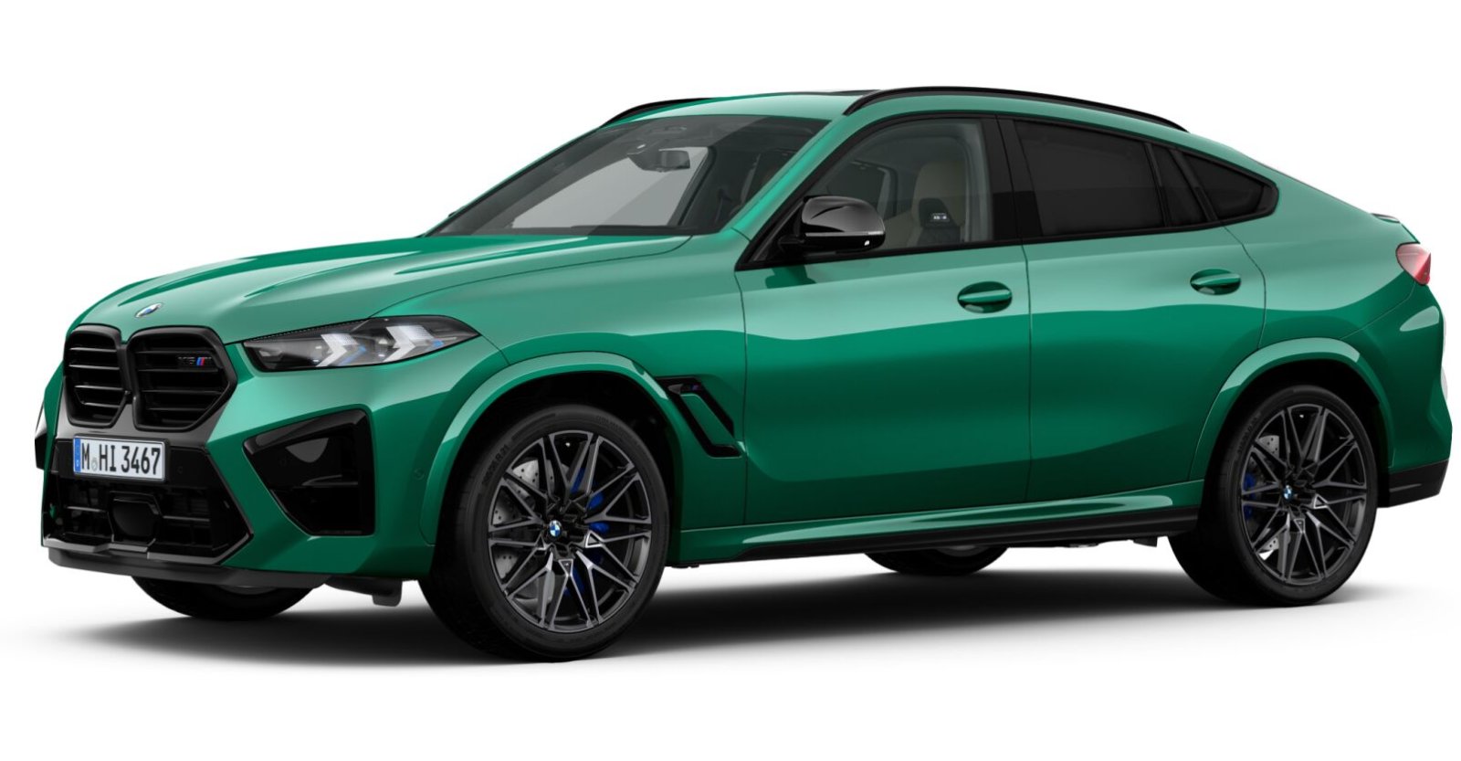 BMW X6 M in Grün von vorne