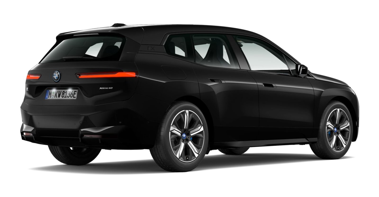BMW BMW I in Schwarz von hinten BMW BMW I in Schwarz von hinten