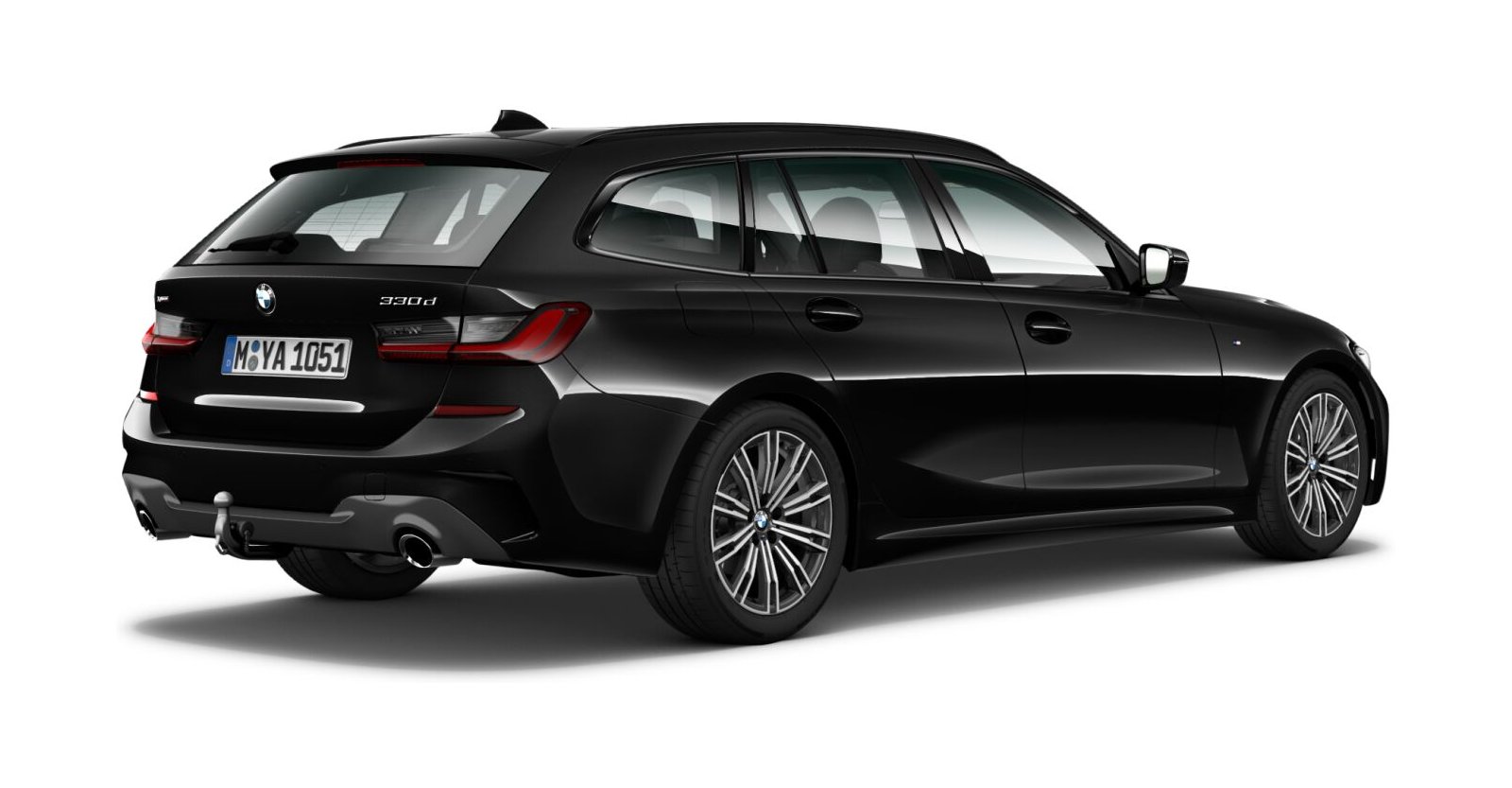 BMW BMW 3er in Schwarz von hinten BMW BMW 3er in Schwarz von hinten