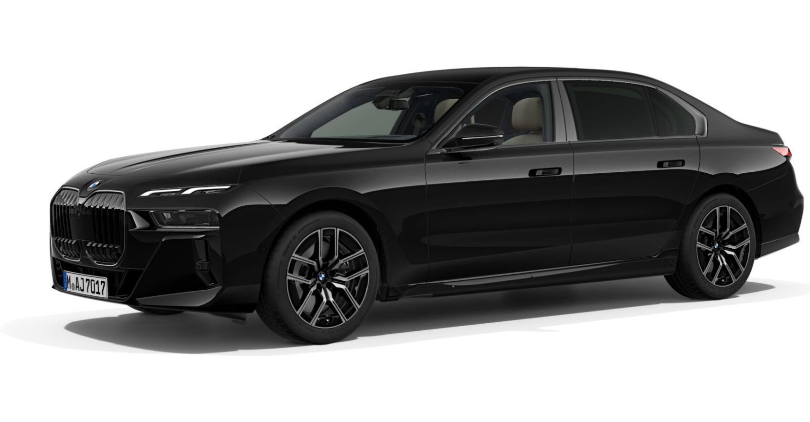 BMW BMW 7er in Schwarz von vorne BMW BMW 7er in Schwarz von vorne
