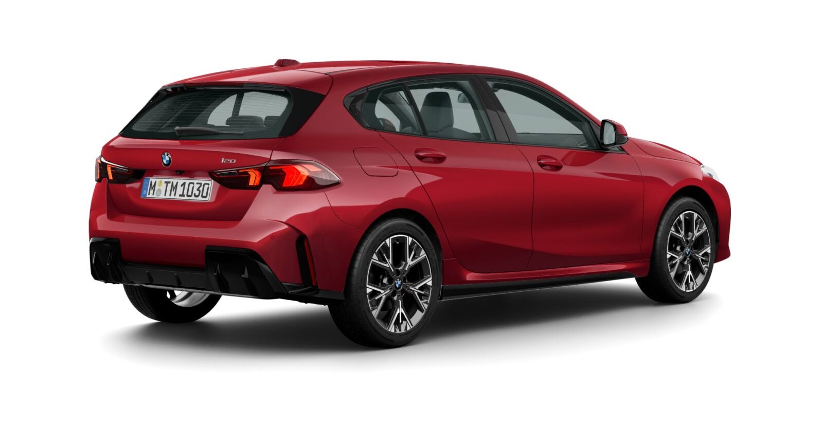 BMW BMW 1er in Rot von hinten BMW BMW 1er in Rot von hinten