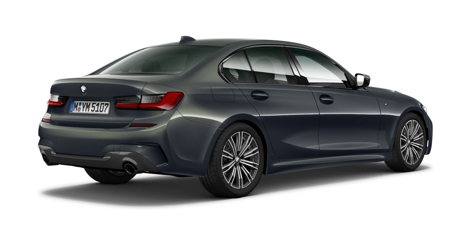 BMW BMW 3er in Grau von hinten BMW BMW 3er in Grau von hinten