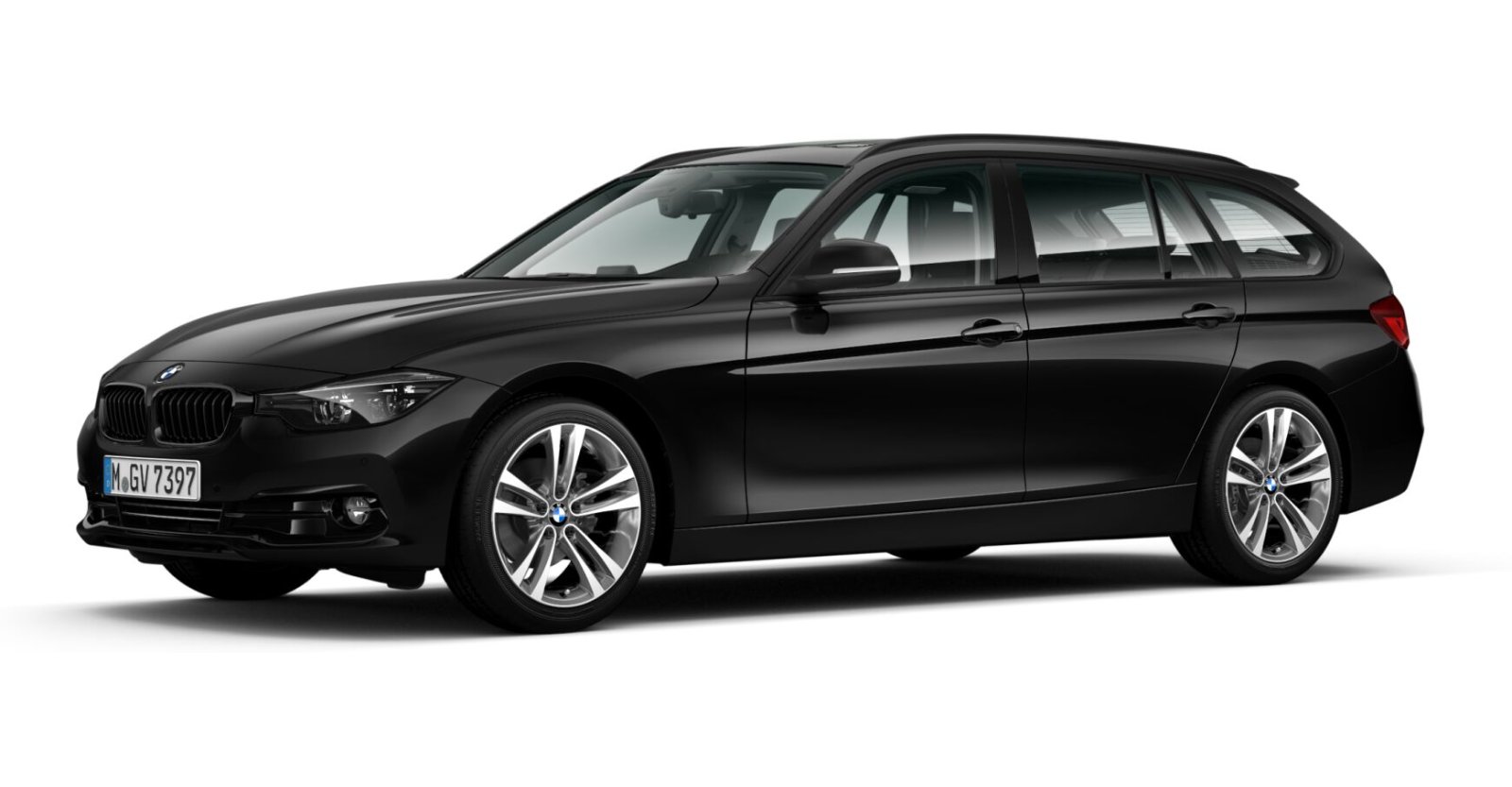 BMW BMW 3er in Schwarz von vorne BMW BMW 3er in Schwarz von vorne
