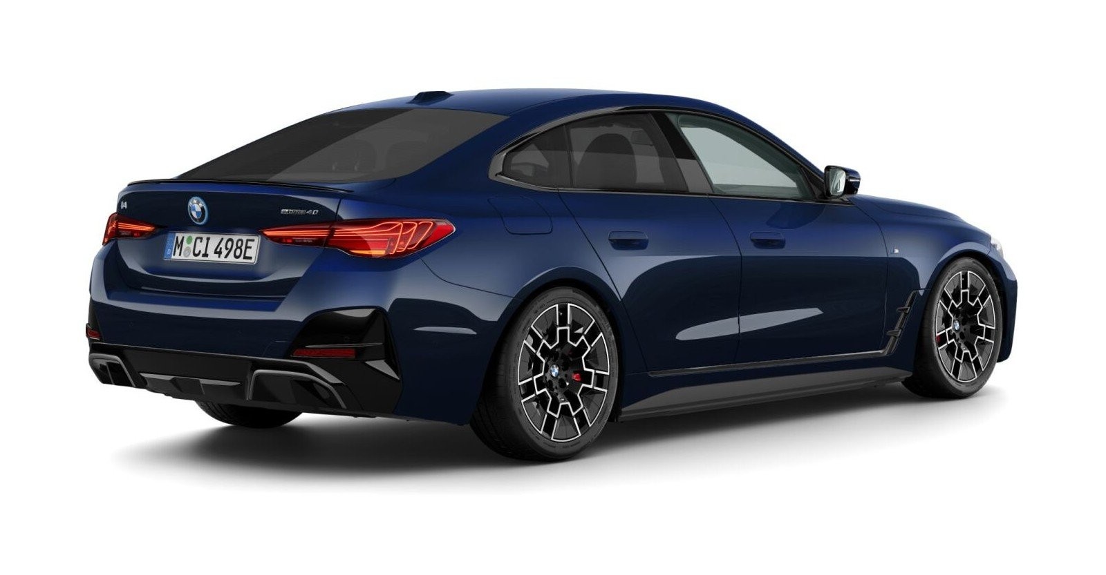 BMW BMW I in Blau von hinten