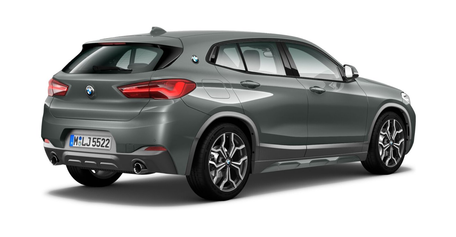 BMW BMW X in Grau von hinten BMW BMW X in Grau von hinten