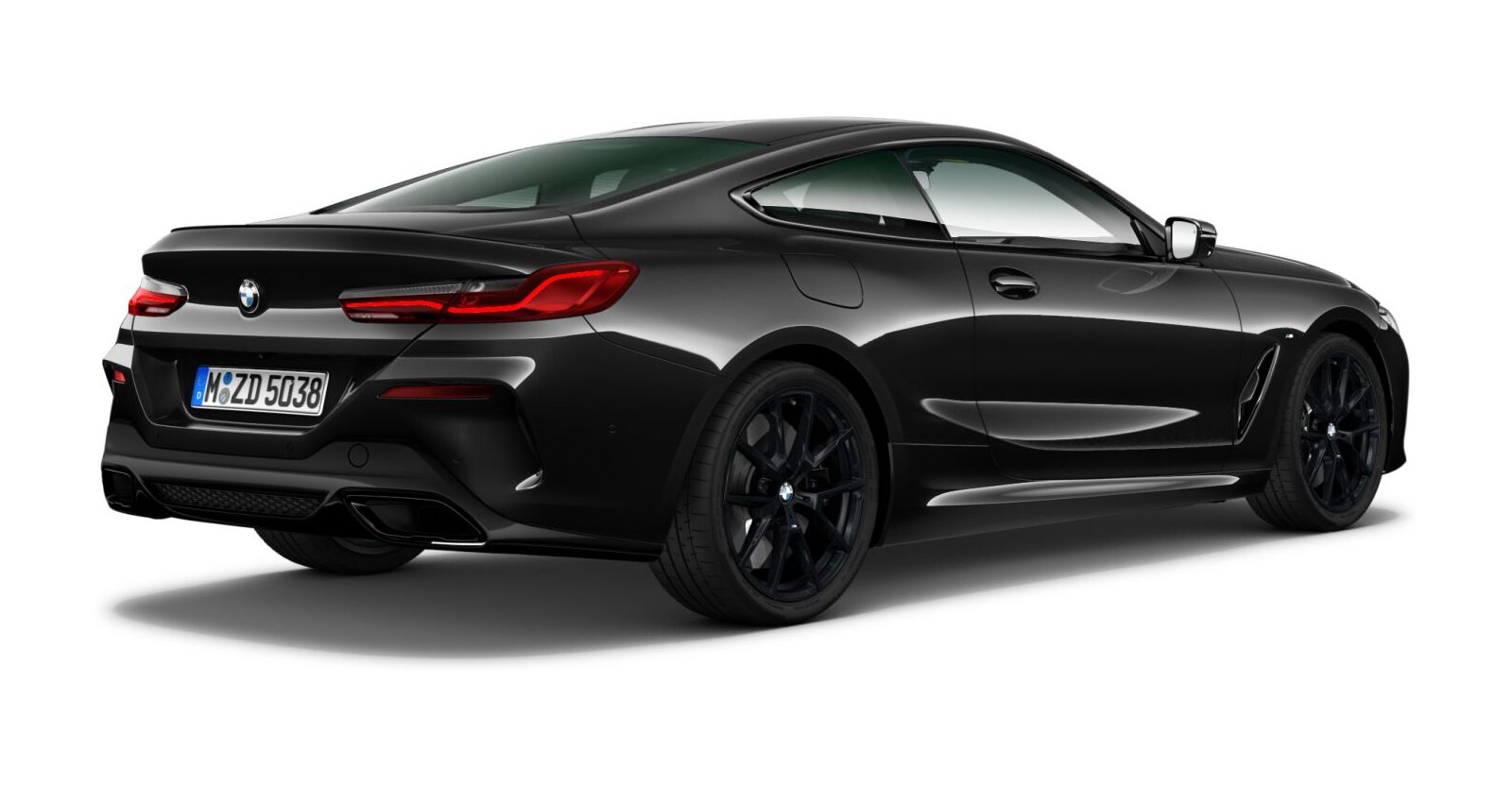 BMW BMW 8er in Schwarz von hinten BMW BMW 8er in Schwarz von hinten