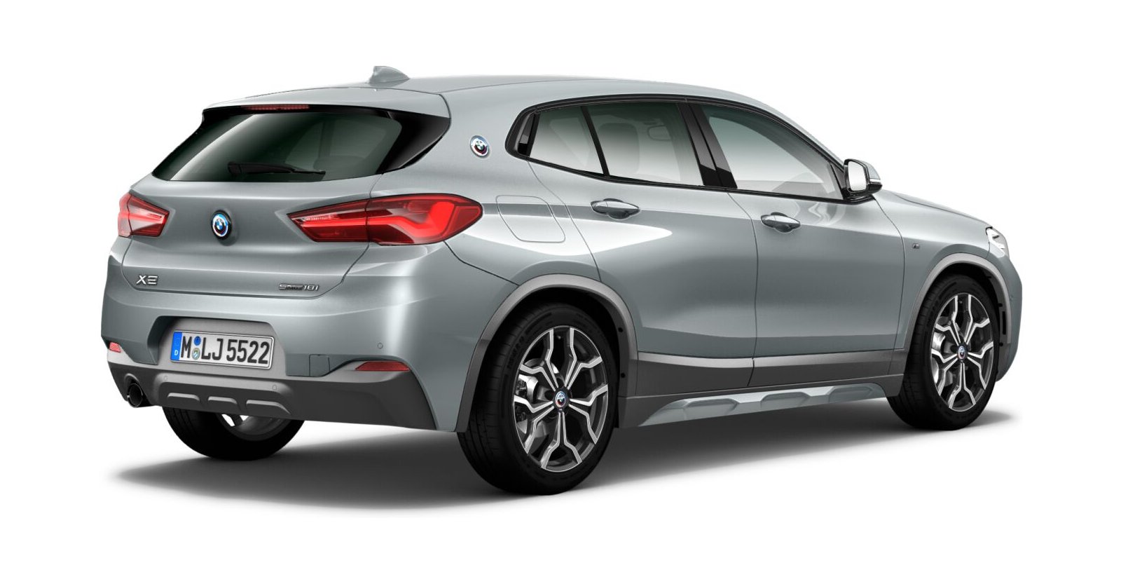 BMW BMW X in Grau von hinten BMW BMW X in Grau von hinten