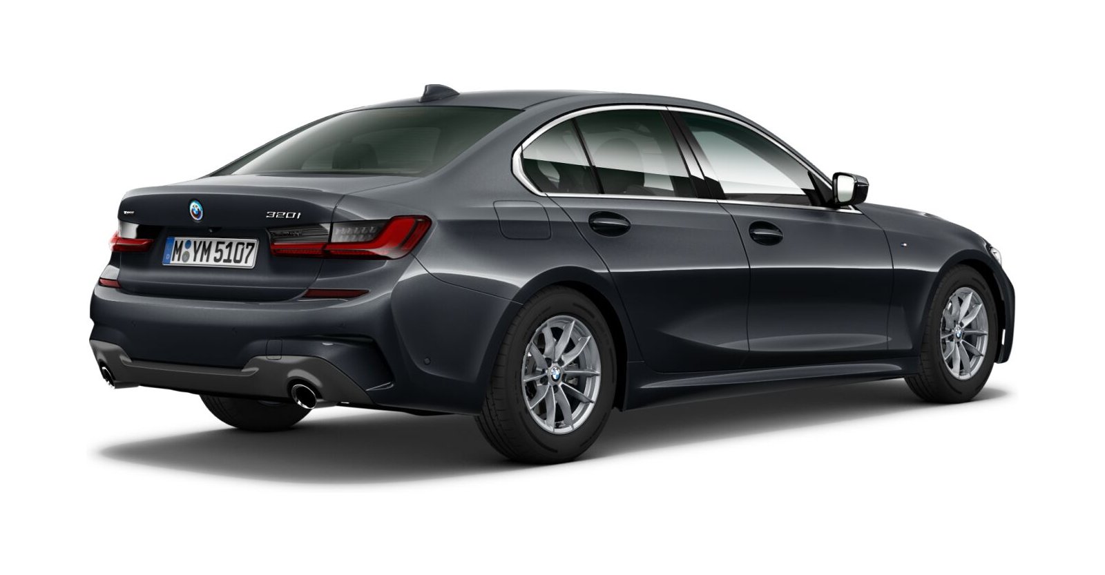 BMW BMW 3er in Grau von hinten BMW BMW 3er in Grau von hinten