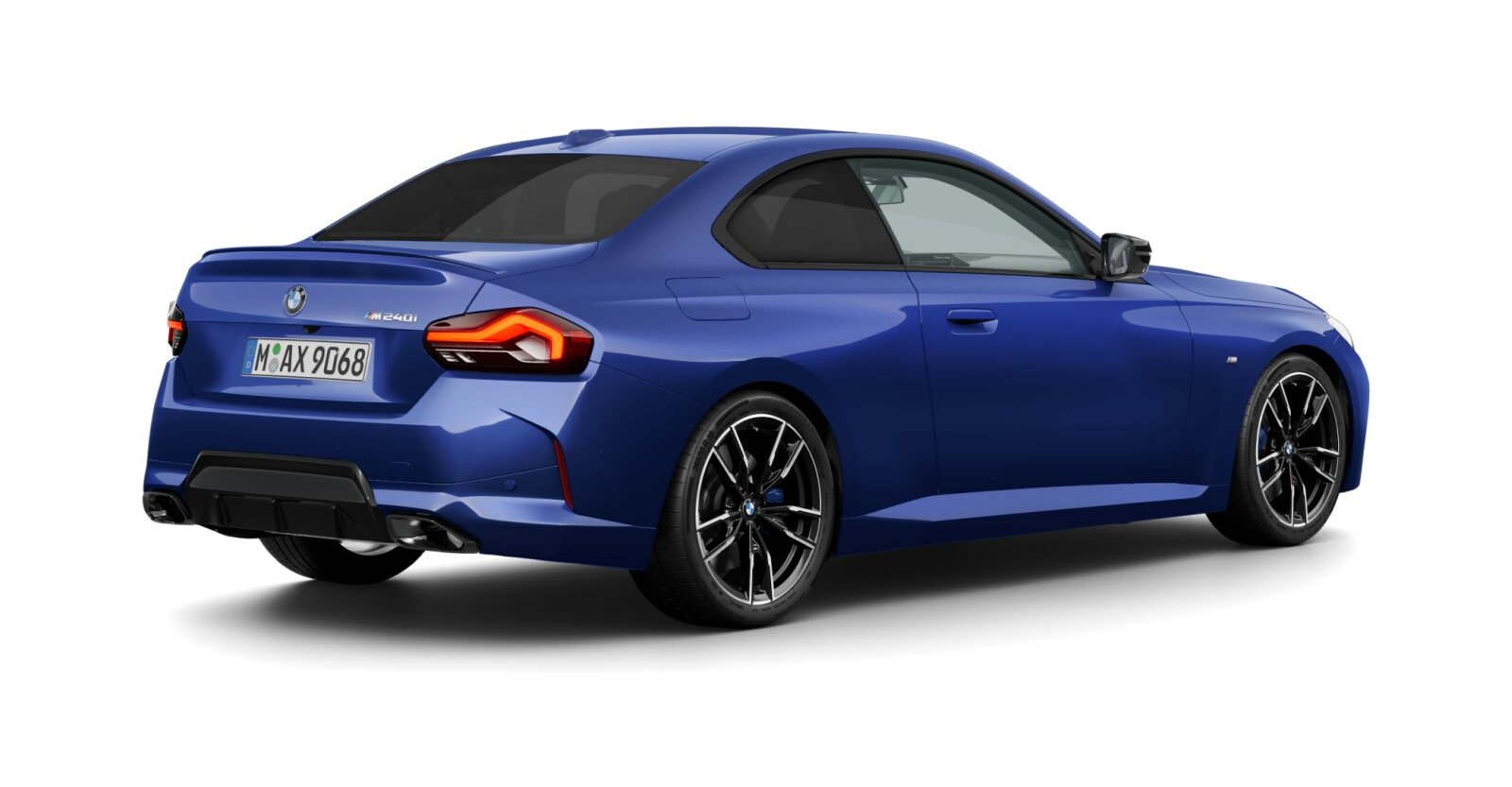BMW BMW 2er in Blau von hinten