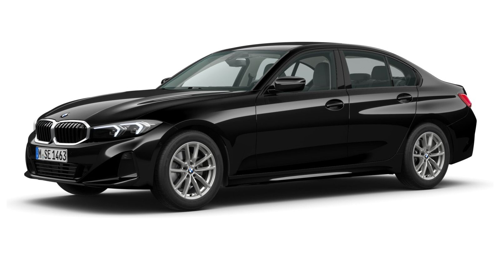 BMW BMW 3er in Schwarz von vorne