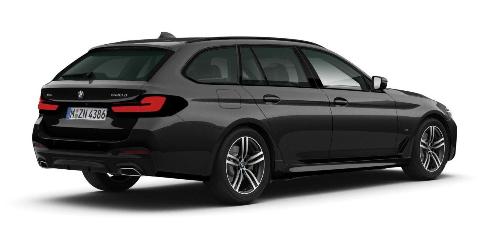 BMW BMW 5er in Schwarz von hinten BMW BMW 5er in Schwarz von hinten