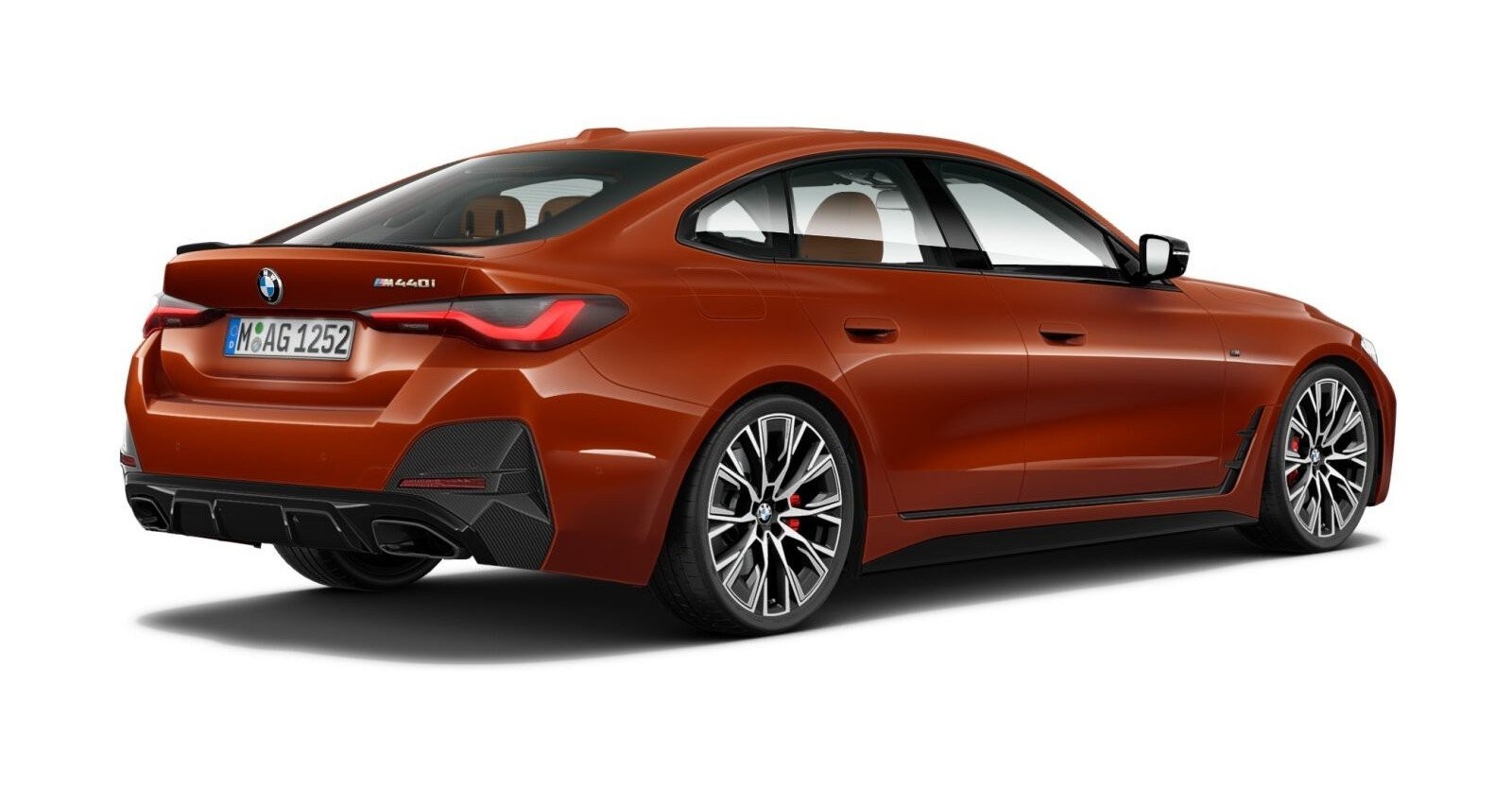 BMW BMW 4er in Orange von hinten BMW BMW 4er in Orange von hinten