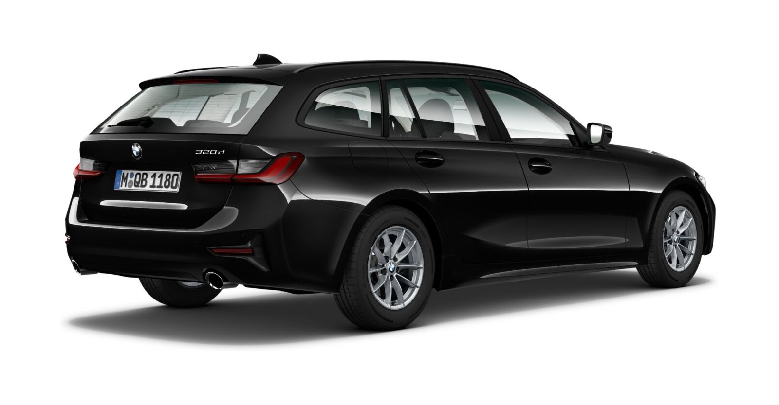 BMW BMW 3er in Schwarz von hinten BMW BMW 3er in Schwarz von hinten